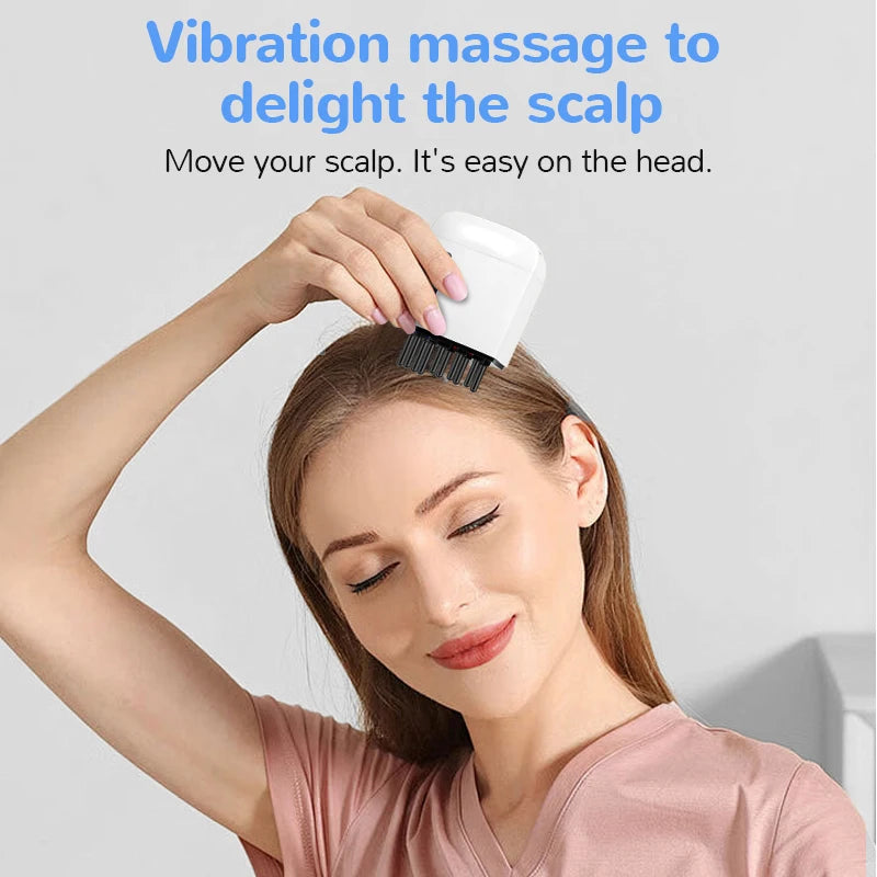 Electric Intelligence Scalp Massage Applicator Hair Care Essential Oil Ball Massage Red Light Vibration Hair Generative Artifact