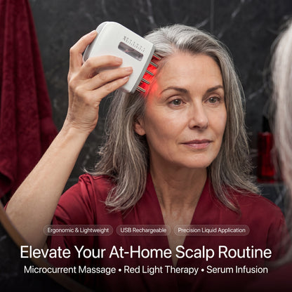 LumaRoot Masajeador Revitalizante del Cuero Cabelludo - Peine Masajeador Vibratorio con Luz Roja para un Cabello de Aspecto Más Sano y Abundante
