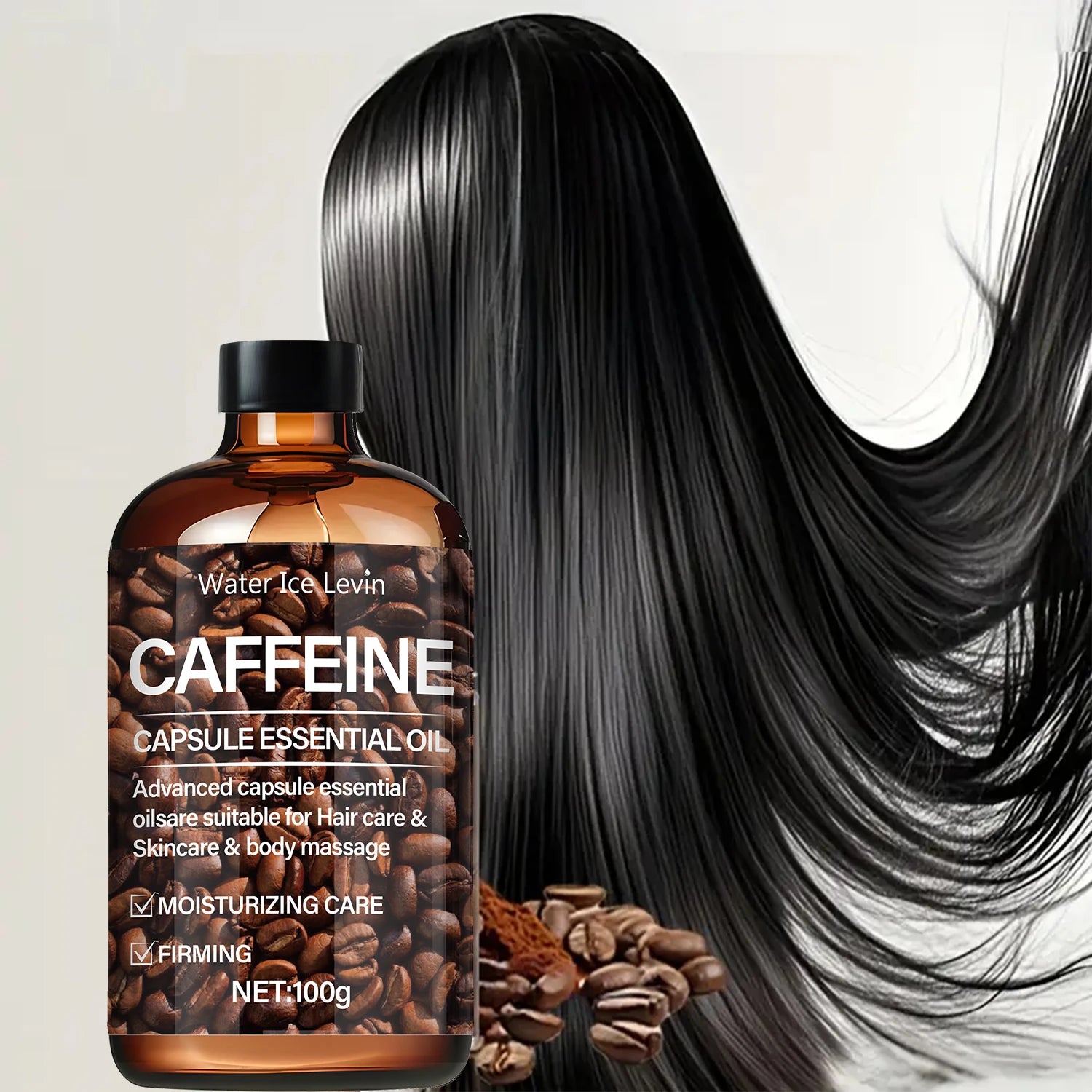 Caffeine Capsule Essential Oil - Intensive Winter Hydration - for Hair, Skin & Body Massage - 3-In-1 Treatment