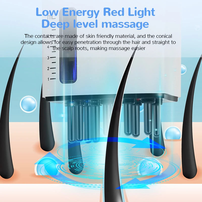 Electric Intelligence Scalp Massage Applicator Hair Care Essential Oil Ball Massage Red Light Vibration Hair Generative Artifact
